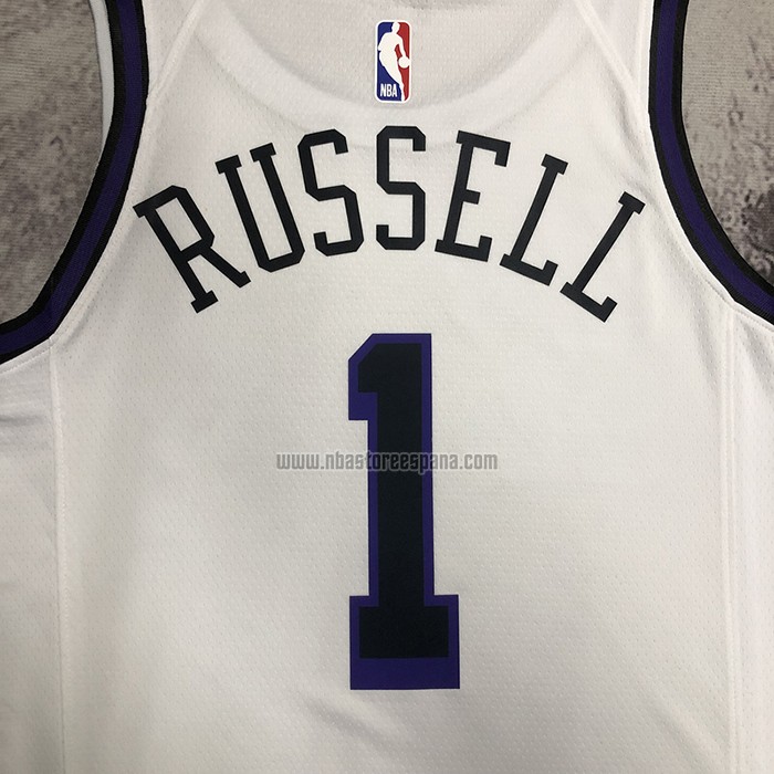 Camiseta Los Angeles Lakers D'Angelo Russell NO 1 Ciudad 2022-23 Blanco